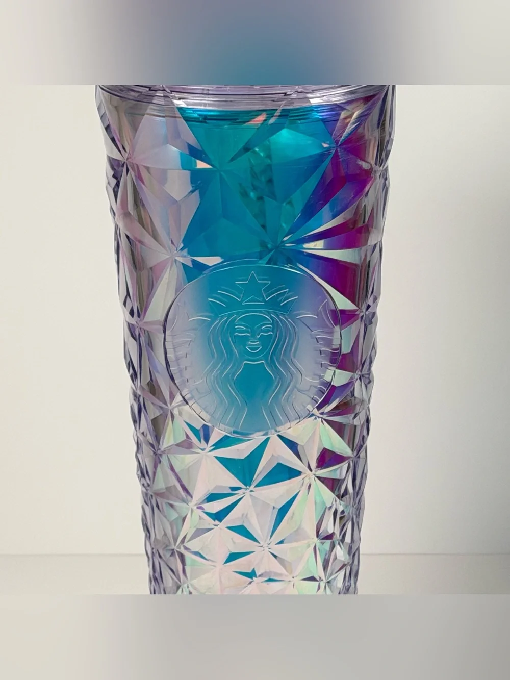 Starbucks 2023 Holiday Diamond Iridescent Venti Cold Cup Tumbler 24 oz NWT New